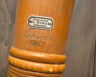 F12 - $550. 1967 Swill Alphorn. Measures 136" long. Signed Schweiz 1967. (Homeowners Parents brought home from the Swiss Alps). 