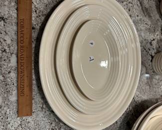 K38 - $70. 3 piece Bauer Serving Platters. 
