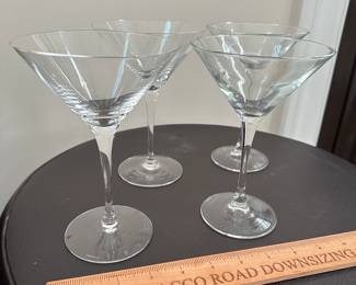 K44 - $175 - Set of 4. Tiffany & Co. Martini Glasses. 