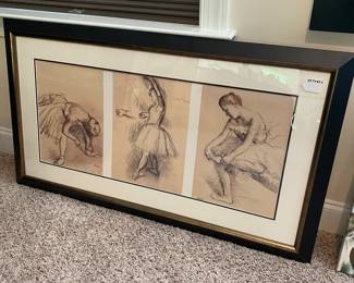 W32 - $50. Ballerina Print. Measures 45.5" x 25.5". 
