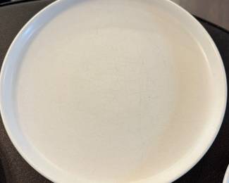K3 - $1200. Jereds Pottery California - Camarillo White. For Restoration Hardware. Service for 8 . No chips/cracks but does show marks from use with silverware. 