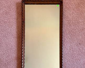 Carved wall mirror. $50