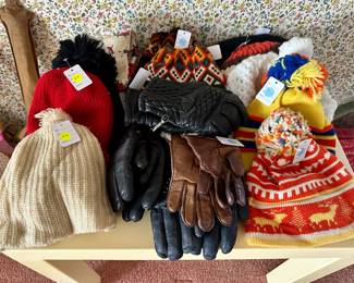 Gloves and hats. $1-5