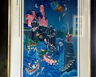 1980's Disney "Mickey's 60th Birthday" print by Melanie Taylor Kent. $250