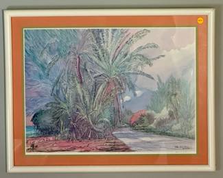1980's tropical print by Debbie Rose Chase. $25