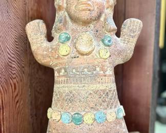 Pre Columbian style Terracotta figure. $50