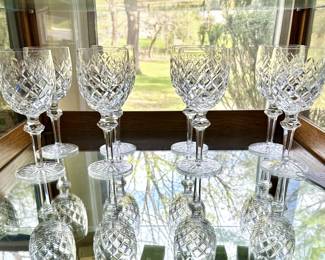 Eight Waterford "Lismore" pattern wine glasses. $160