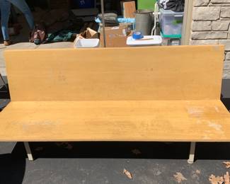 Sturdy Solid Wood Bench from Illinois Carpenters Union  132 (also 3 matching Chairs) 