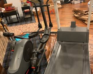 EIS Treadmill by PRECOR USA and Life Fitness X5 Elliptical (back view)