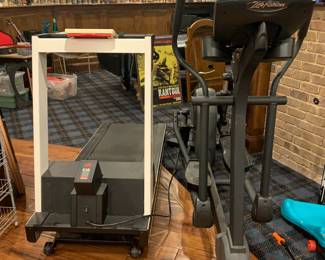 EIS Treadmill by PRECOR USA and Life Fitness X5 Elliptical (front view)