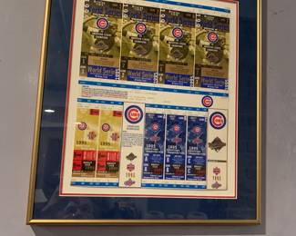 Cubs 1995 World Series, League, & Division Framed Tickets