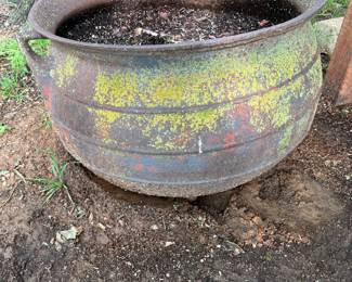 Very old, Heavy Cast Iron cauldron.  Cresson & Co., 25 gallon size