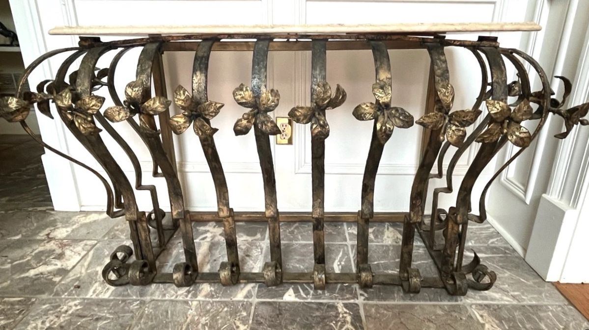  01 French Balcony Marble Top Table