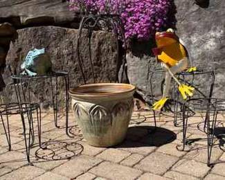 Planter Stands And Frogs