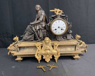 DAureville Brass N Bronze Mantle Clock