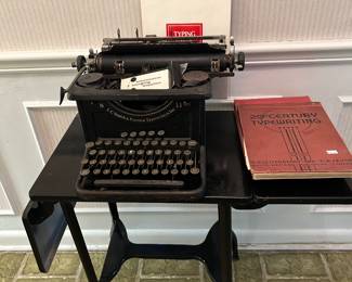 Vintage Smith & Corona Typewriter with Table