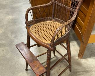 Vintage Wicker High Chair Orlando Estate Auction