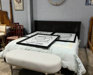 King Bed and Bernhardt Bench Orlando Estate Auction