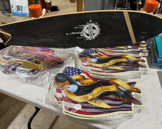 Guy Harvey Plaques and Jersey Board Skateboard Orlando Estate Auction