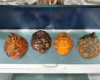 Indonesian hand carved Masks Orlando Estate Auction