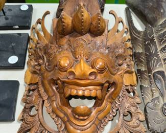 Hand Carved Wood Mask Orlando Estate Auction