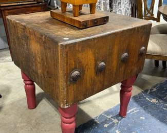 Antique Butchers Block Orlando Estate Auction