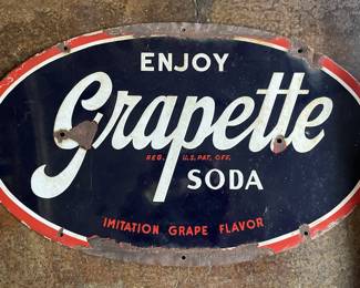 Enjoy Grapette Soda Sign