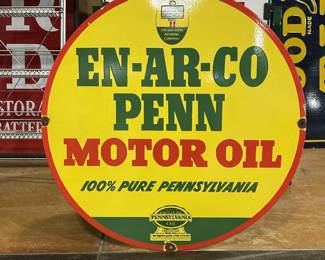 Porcelain ENARCO Penn Oil Sign 30in