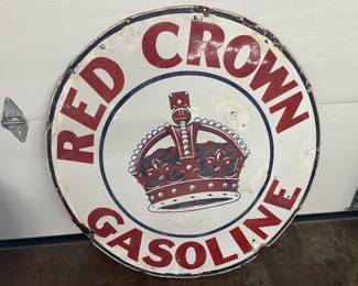 Red Crown Gasoline Sign