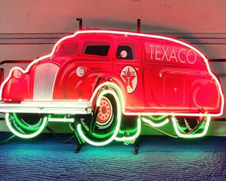 Texaco Tanker Truck Neon Sign 30in x 16in