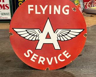 Flying A Service Porcelain Sign