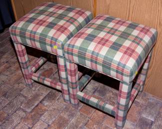 Upholstered country inspired bar stools