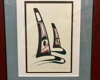 Framed & Matted Print "Orcas" by Danny Dennis