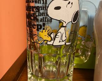 1965 Snoopy & Woodstock Rootbeer Glass 