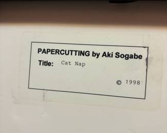 Paper Cut Art "Cat Nap" By Aki Sogabe