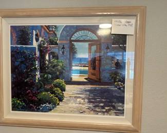 44” x 36” Behrens litho of doorway to paradise 