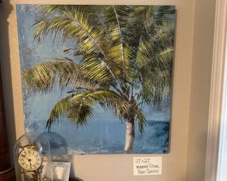 27” by 27” enhanced glicee canvas of palm tree