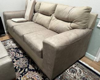 Full length sofa matches loveseat and ottoman/coffee table super comfortable