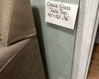 Deluxe glass table top to put on a wood piece or two end tables, or whatever you want, for a unique coffee table or dining table or to protect one you have, thick glass is super expensive to order