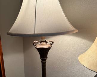 Top of floor lamp with nice silk shade