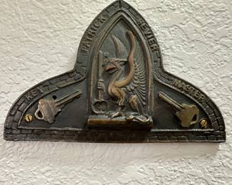Key master brass or bronze wall plaque for key collectors dream piece