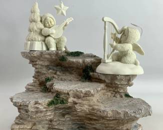 Department 56 Snowbabies with Display Stand