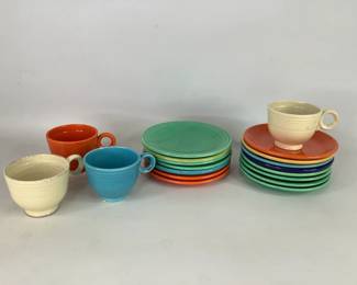 Fiesta Style Cups and Saucers