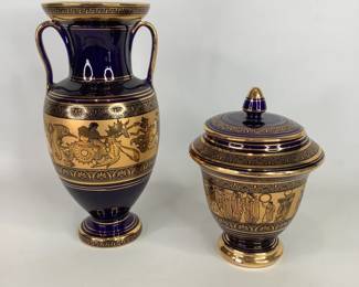 Greek Cobalt Blue Vases