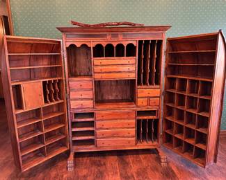 Victorian wood cabinet. Like a Wooten Cabinet from late 1800’s.