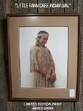 James Bama Limited Edition Print "Little Fawn Cree Indian Girl"