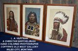 A. J. Huffman and Christian Barthelmess Hand Tinted 16" x 20" Indian Photographs
From Coffrin's Old West Gallery, Miles City, Montana