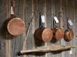 Primitive Bucket Yolk and Copper Cooking Pots
