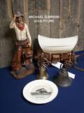 Michael Garman Sculpture
Conestoga Wagon Table Lamp
Antique Ranch and School Bells
Goose Egg Ranch Casper Wyoming Plate