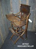 Antique Oak Highchair
Converts to a Stroller